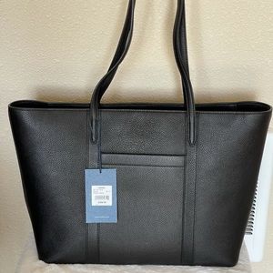 Cole HAAN tote bag.Black real leather. New with tag.